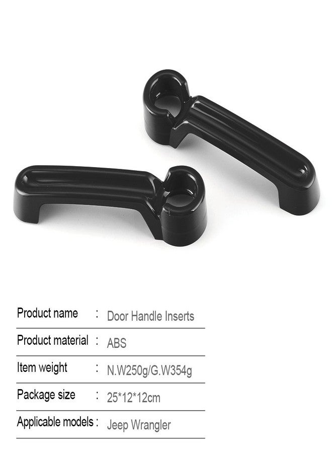 طقم أغطية مقابض الأبواب وأغطية مقابض الأبواب الخلفية من جيكار لسيارات جيب رانجلر JK موديلات 2007-2018 / جيب ليبرتي موديلات 2008-2012 / دودج نيترو موديلات 2007-2011، أسود - Image 3